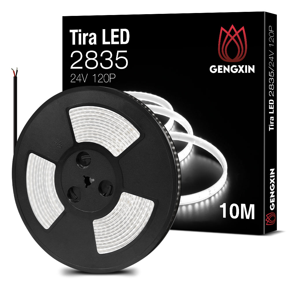 GENGXIN® Tira de LED Flex Sumergible 24V 2835/120P 10Mts