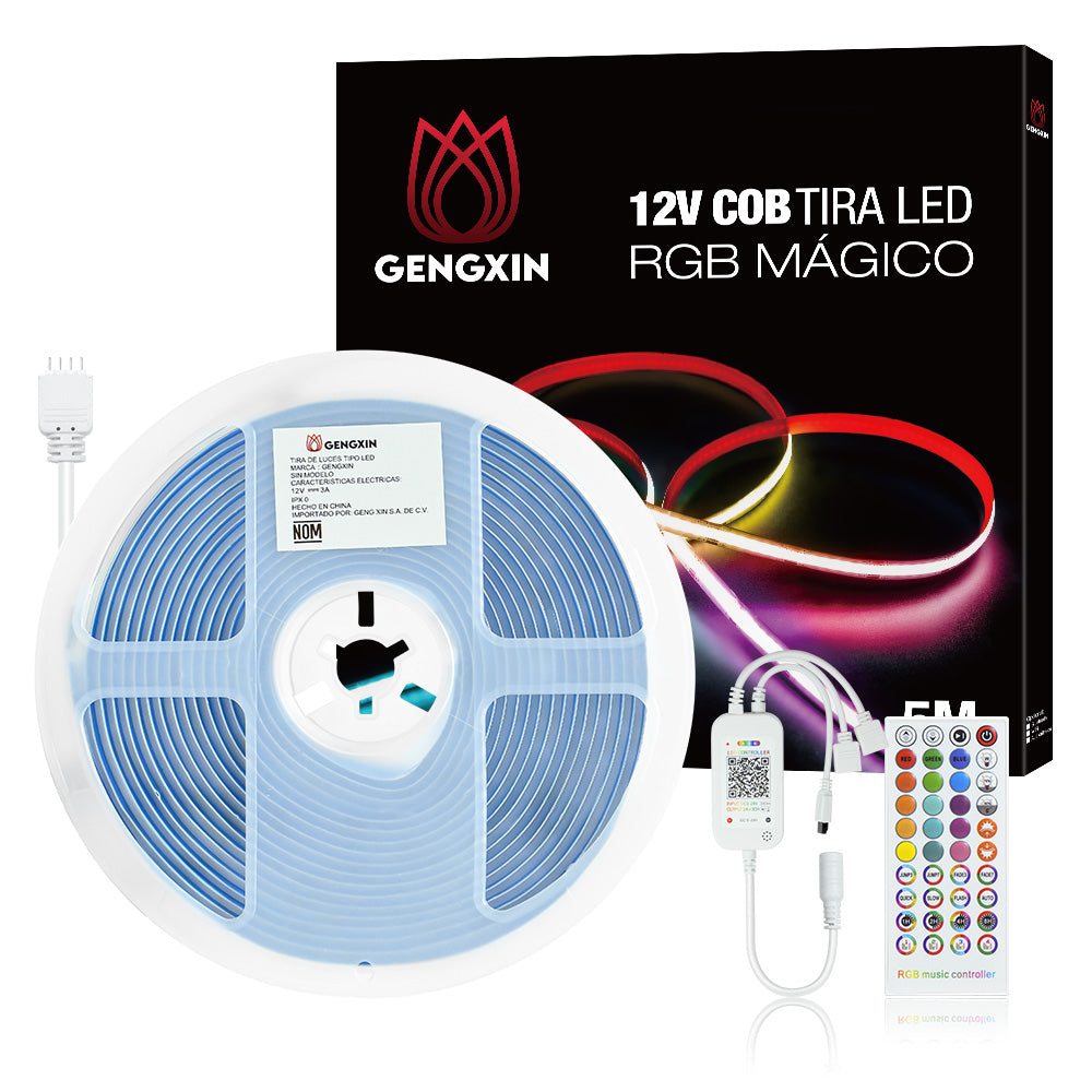 GENGXIN® Tira de LED Flex RGB 12V COB/576P - 5M