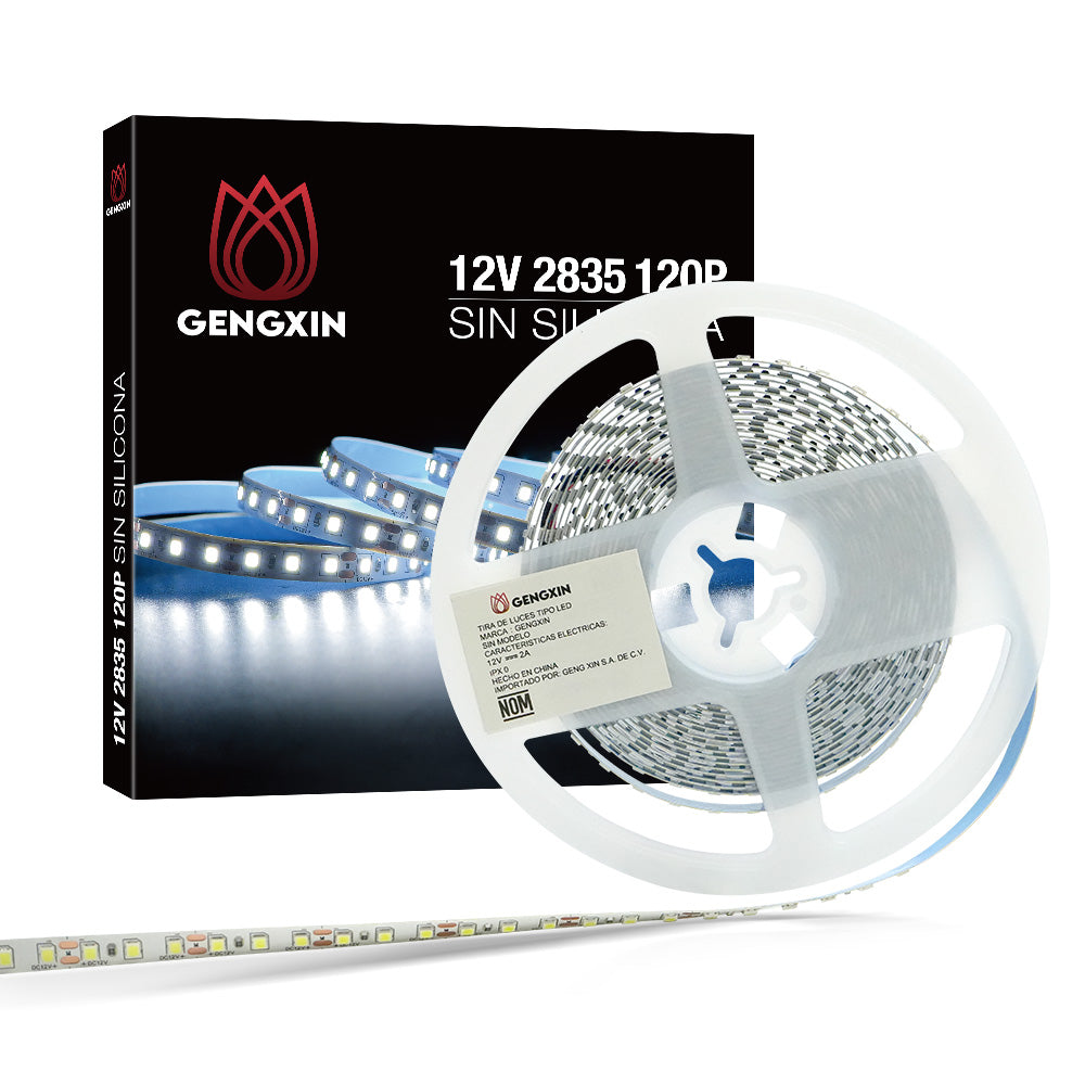 GENGXIN® Tira de LED 12V 2835/120P 5M-SIN SILICON