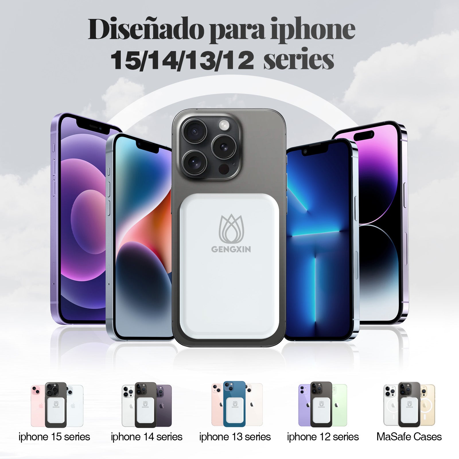 GENGXIN® PowerBank 5000 mAh inalámbrico magnético - PD3.0 - (Sólo para exhibición)