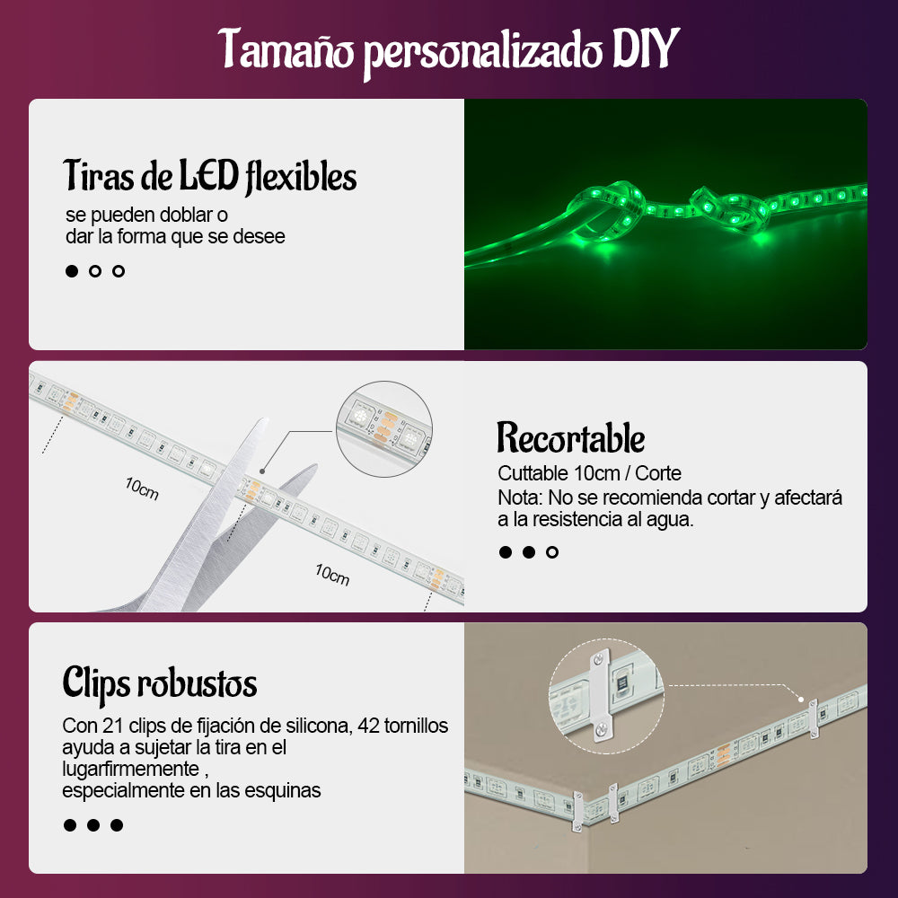 GENGXIN® Tira de LED Flex Sumergible 24V RGB 5050/60P IP68 10Mts (Nota: No incluye controlador)