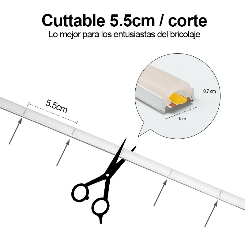 GENGXIN® Tira de LED Flex Neón 24V COB/252P 10 mts