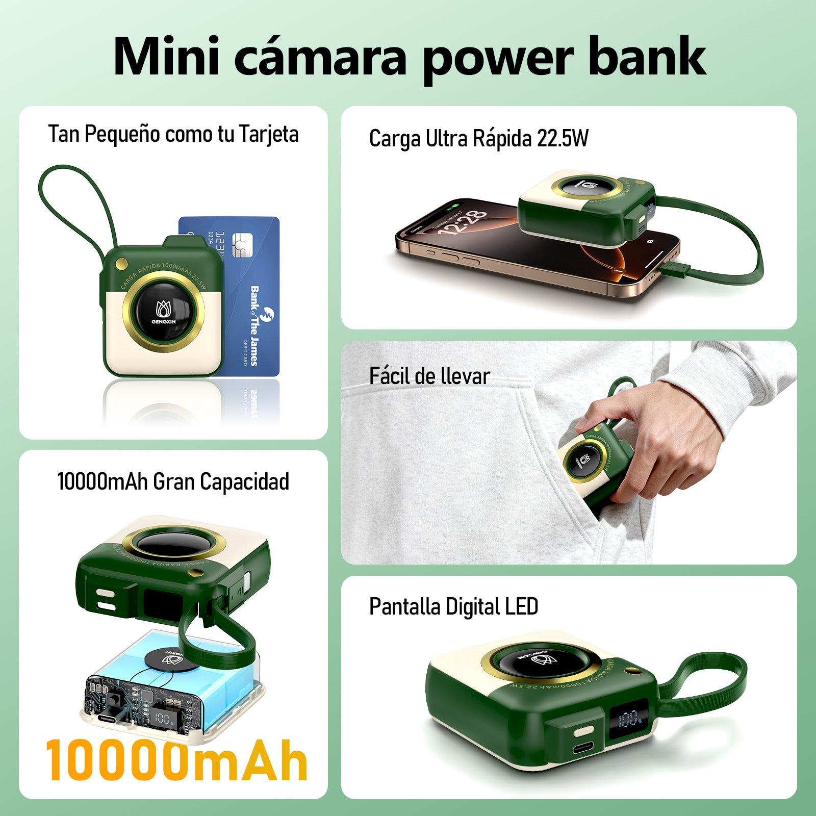 GENGXIN® Powerbank-GX-PD10G - (Sólo para exhibición)