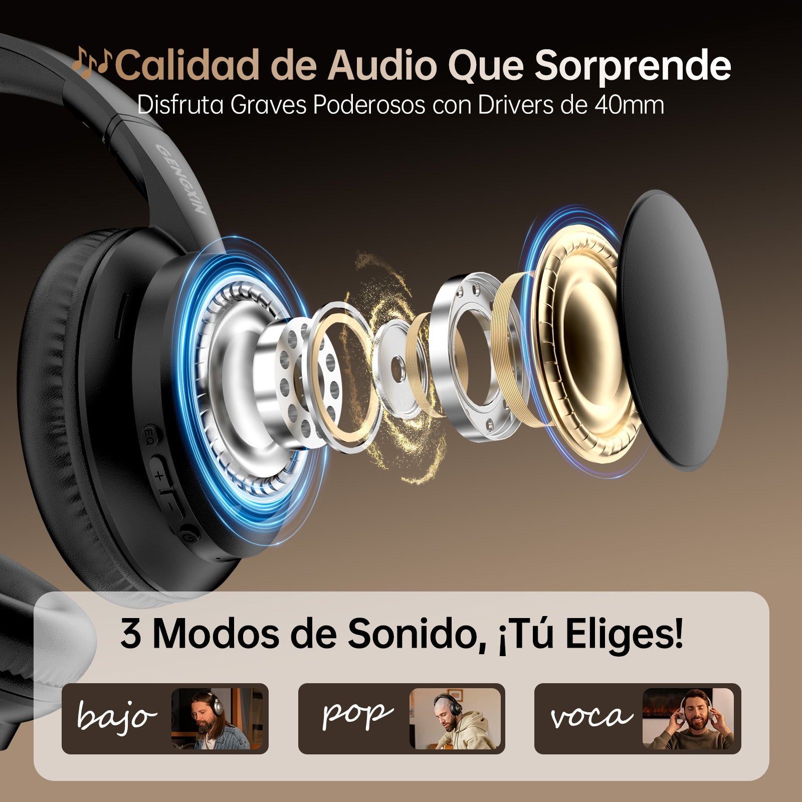 GENGXIN® Audifonos Inalambricos GX-H01 - (Sólo para exhibición)