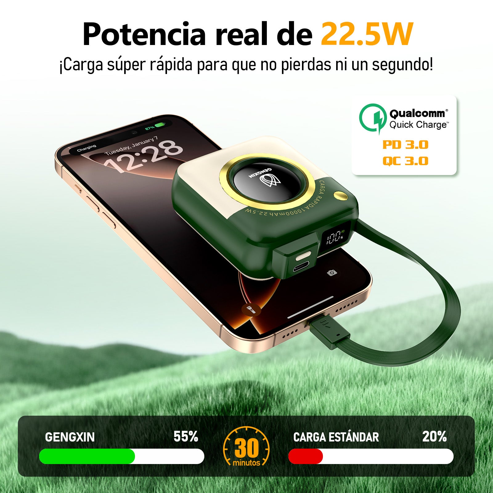 GENGXIN® Powerbank-GX-PD10G - (Sólo para exhibición)