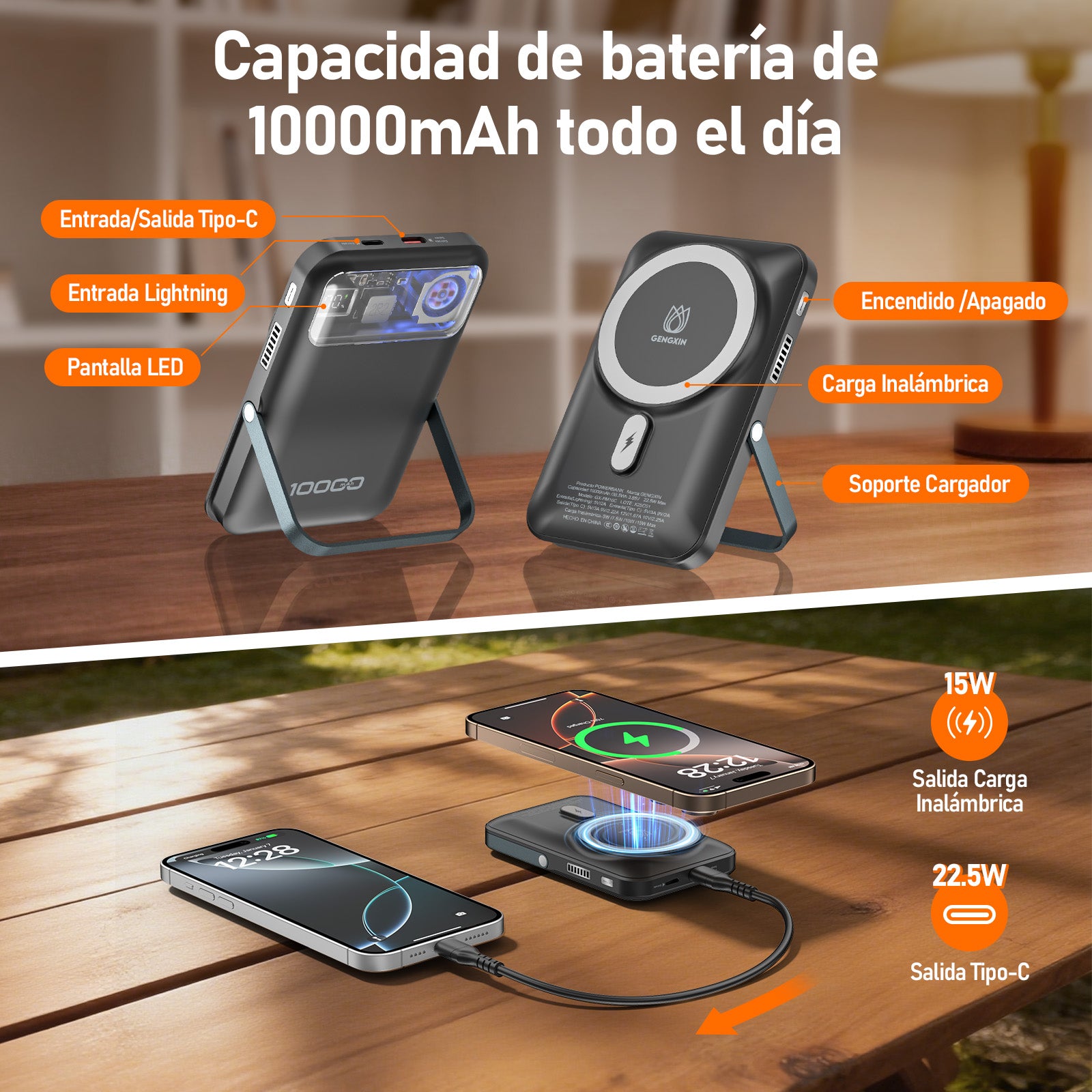 GENGXIN® Powerbank-GX-PM10C - (Sólo para exhibición)