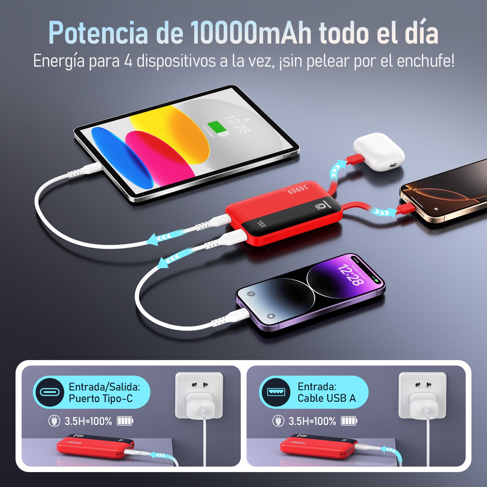 GENGXIN® Powerbank-GX-PD10H - (Sólo para exhibición)