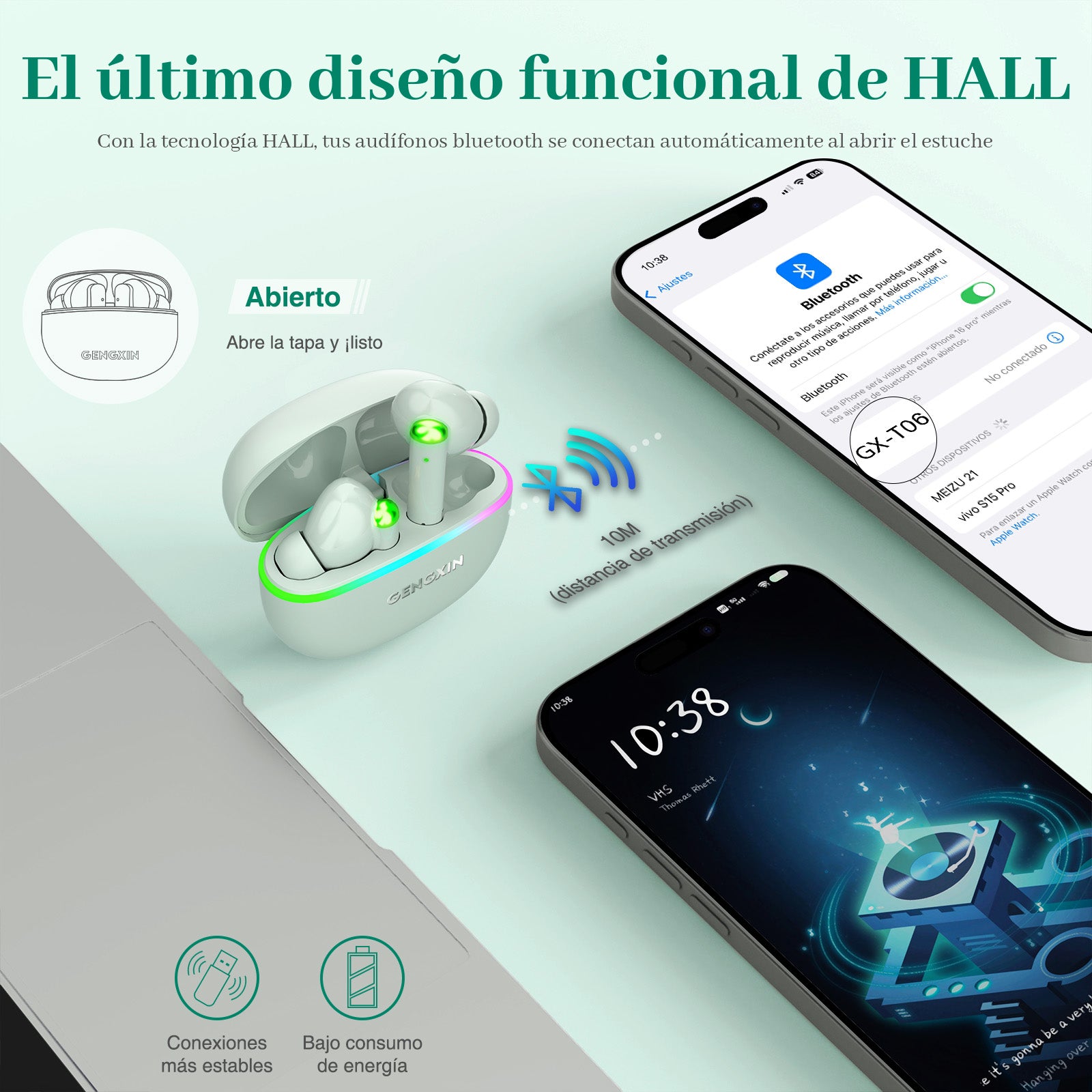 GENGXIN® Audifonos Inalambricos GX-T06