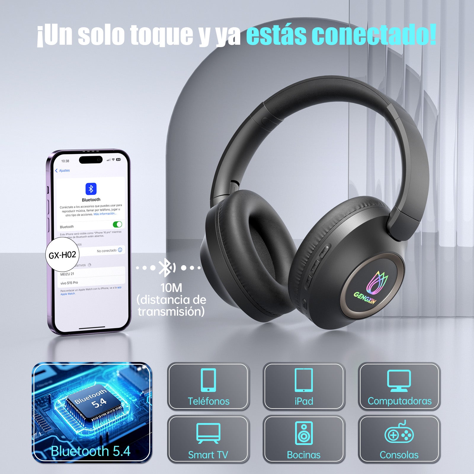 GENGXIN® Audifonos Inalambricos GX-H02 - (Sólo para exhibición)