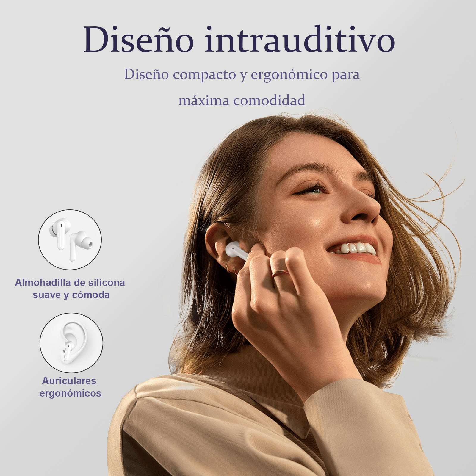 GENGXIN® Audifonos Inalambricos GX-ANC01--Cancelacion de Ruido - (Sólo para exhibición)