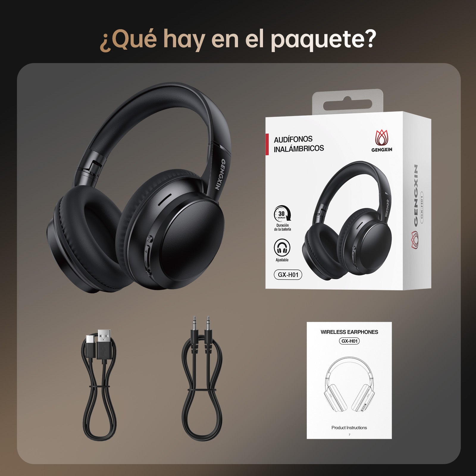 GENGXIN® Audifonos Inalambricos GX-H01 - (Sólo para exhibición)