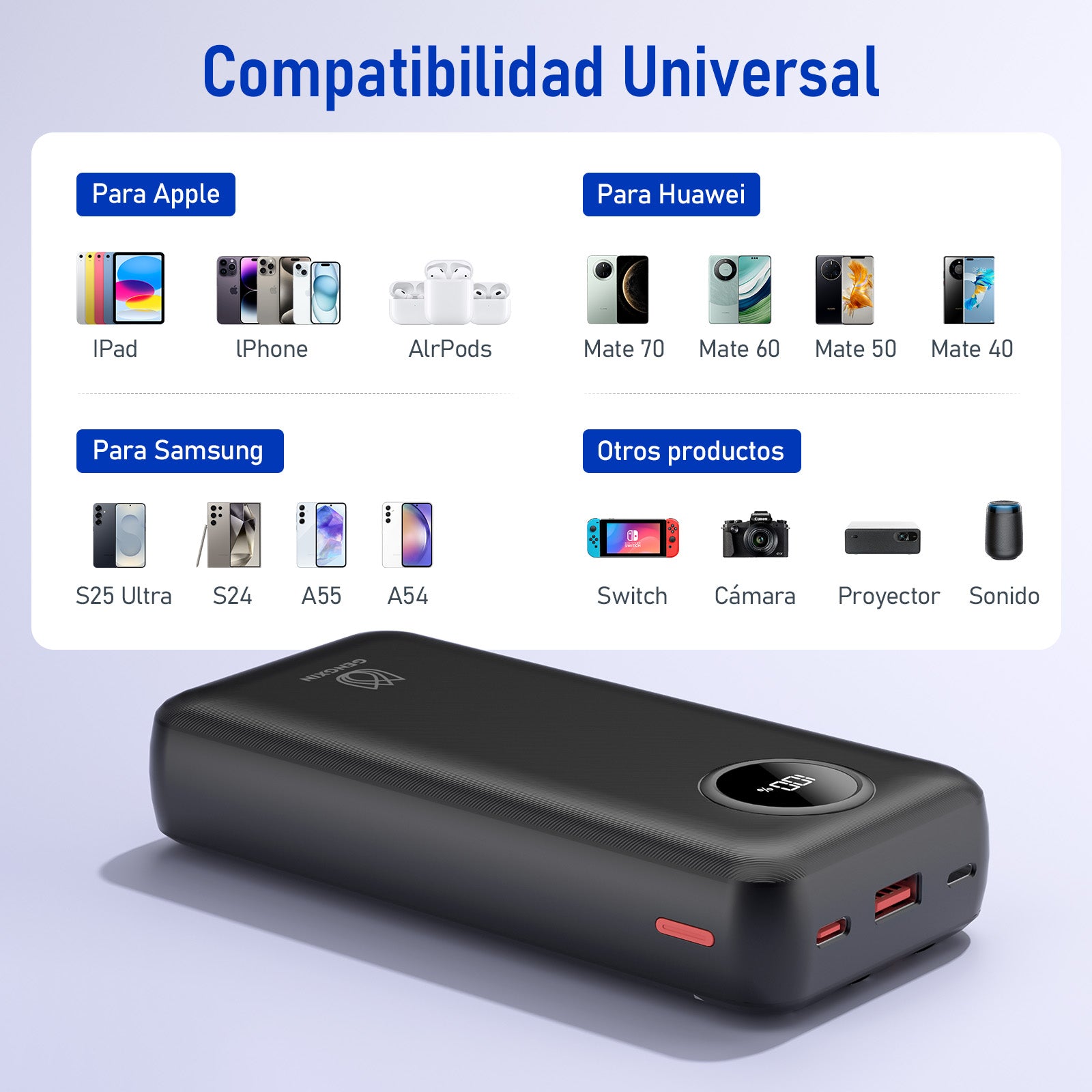 GENGXIN® Powerbank-GX-PD20B - (Sólo para exhibición)