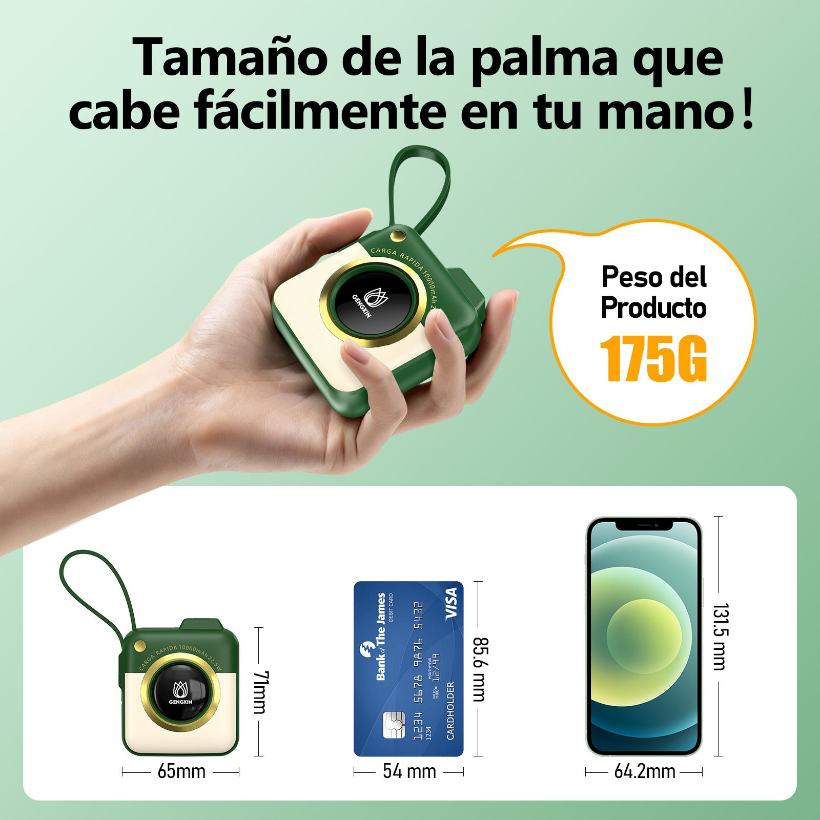 GENGXIN® Powerbank-GX-PD10G - (Sólo para exhibición)