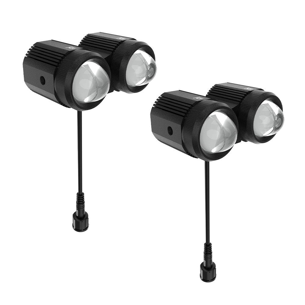 GENGXIN® Lupa Redondo - Moto U94-2T BLANCA+AMBAR - (Sólo para exhibición)