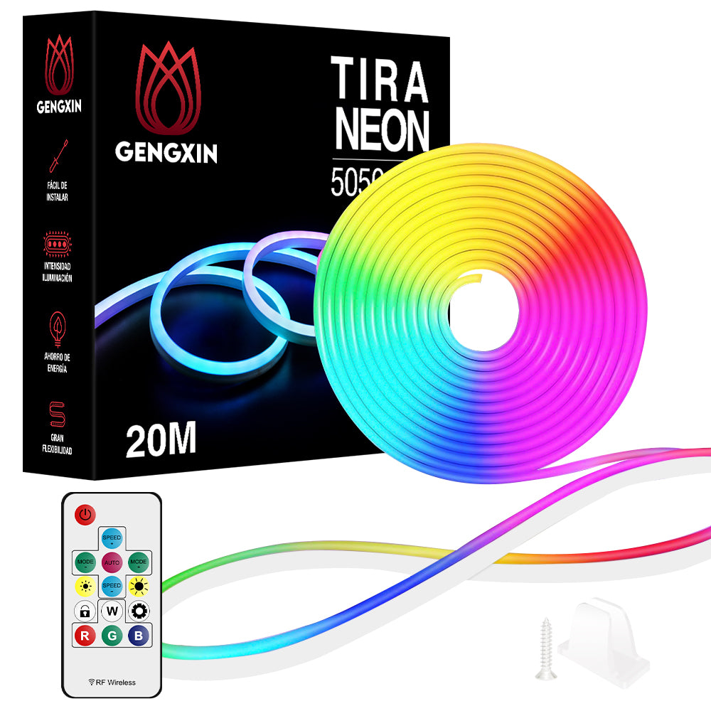 GENGXIN® Tira de LED Flex Neon Rayo 24V 5050/60P 20Mts