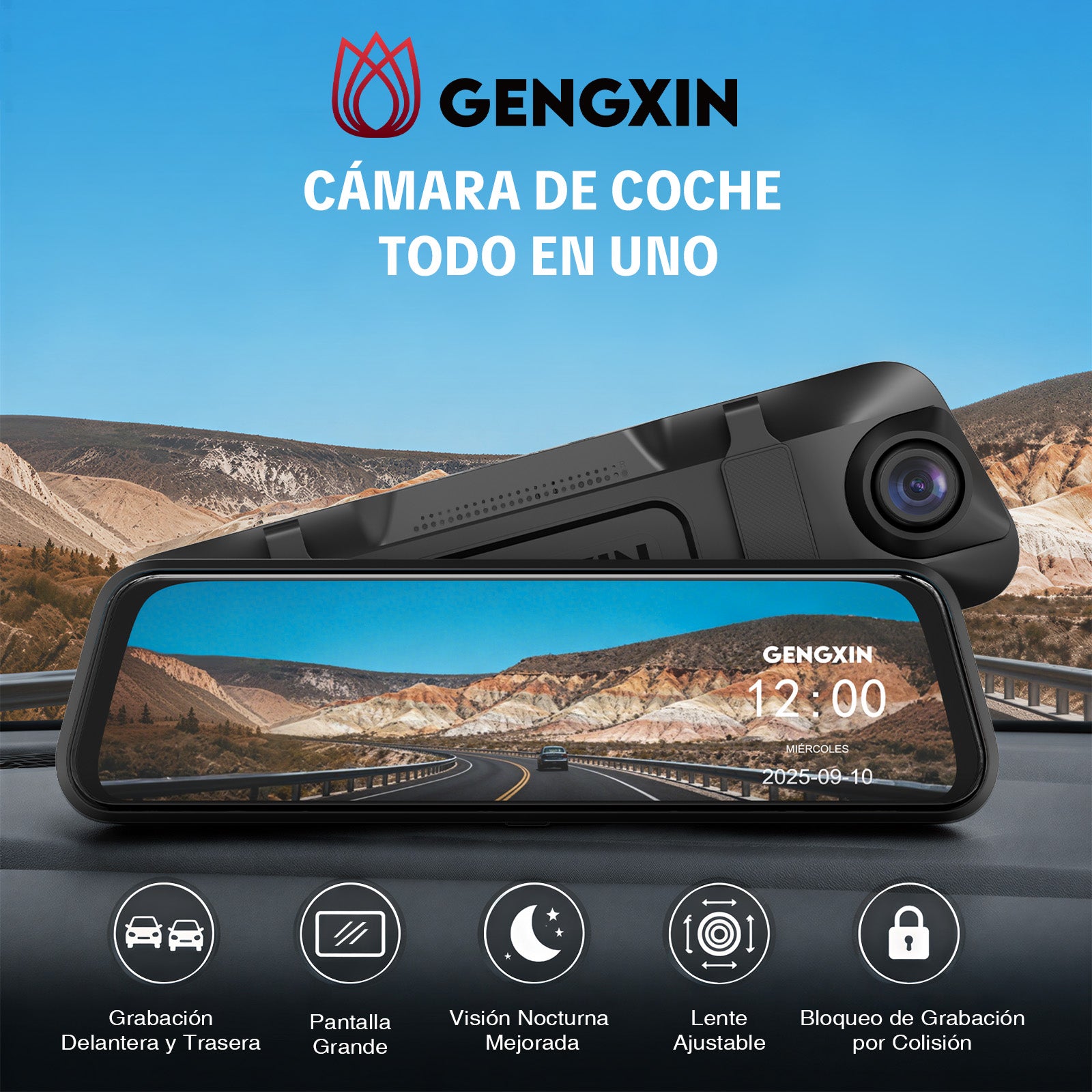 GENGXIN® Grabadora Para Auto-GX-GR01- (Sólo para exhibición)