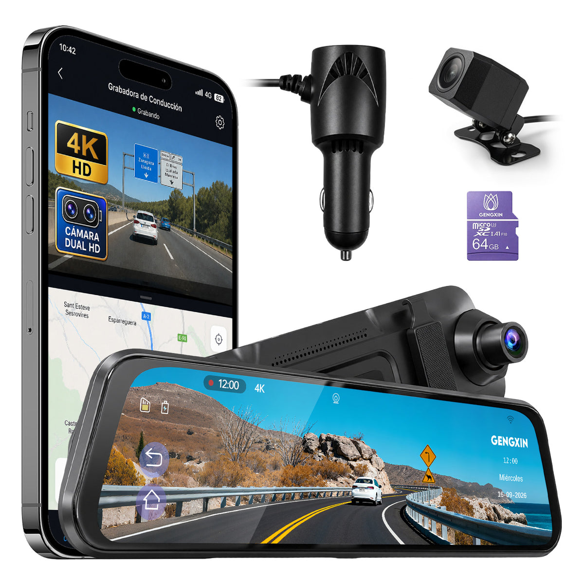 GENGXIN® Grabadora Para Auto-GX-GR02- (Sólo para exhibición)