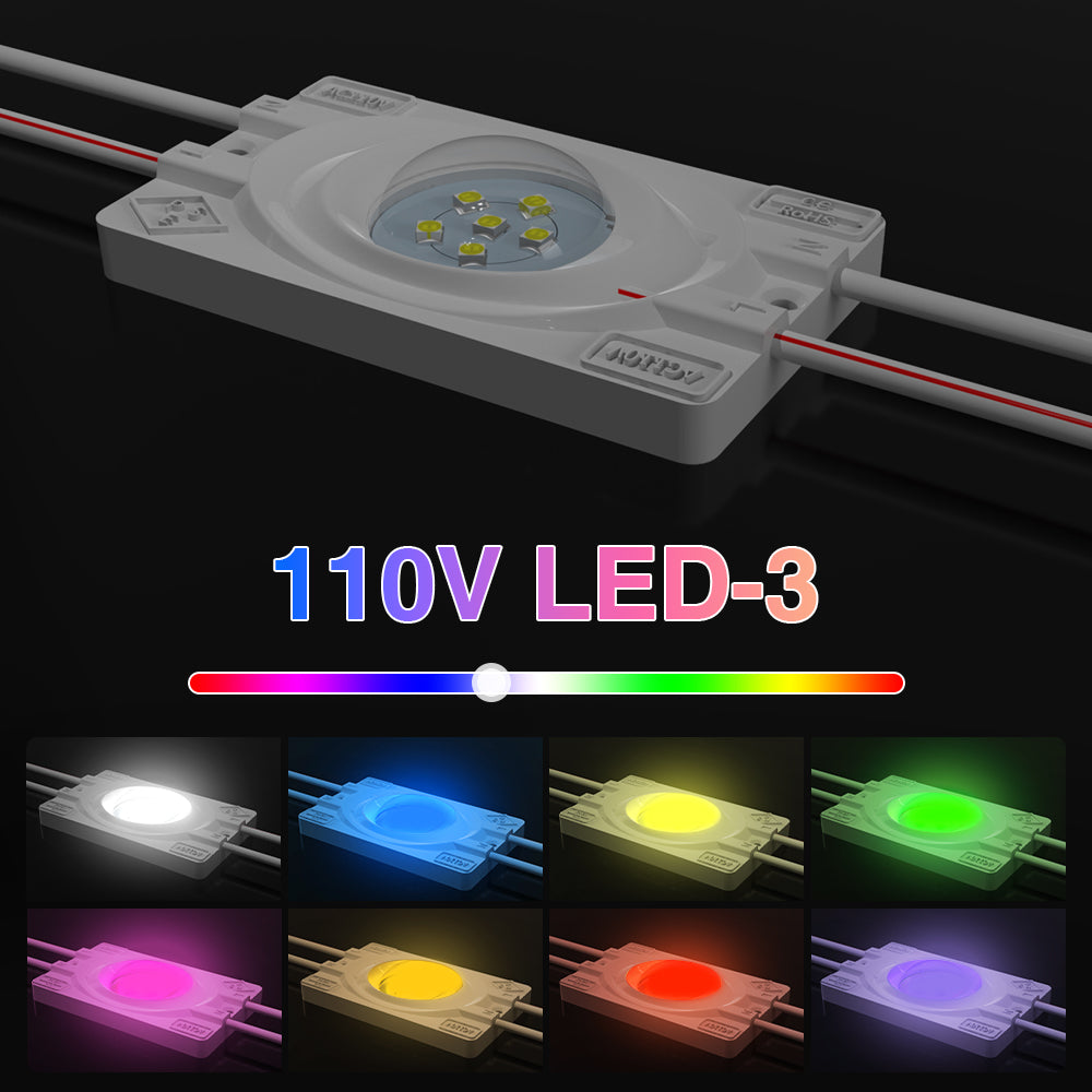 GENGXIN® Módulo LED 110V 3 de 20 pzas, varios colores