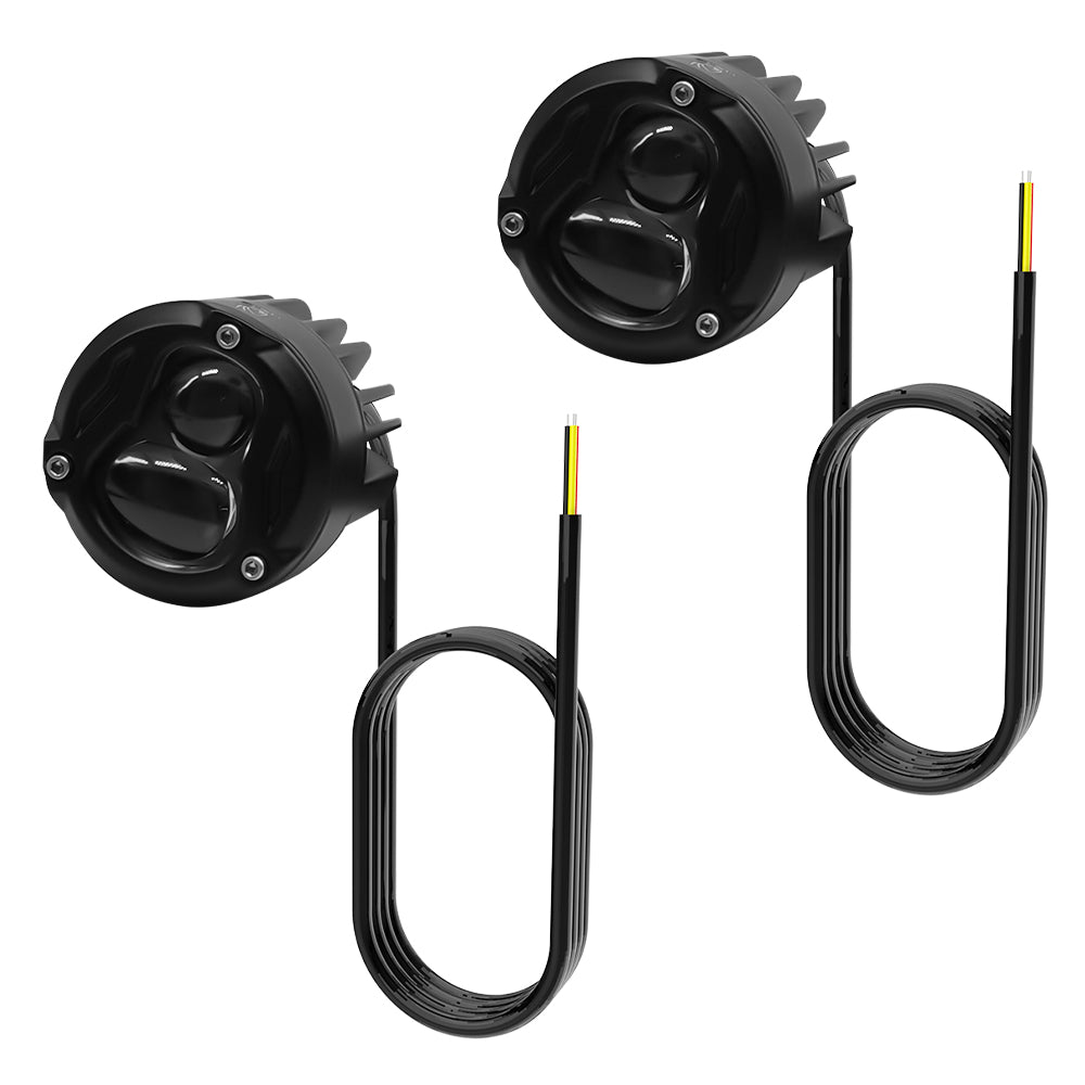 GENGXIN® Faro Redondo - GZD D12 BLANCA+AMBAR - (Sólo para exhibición)