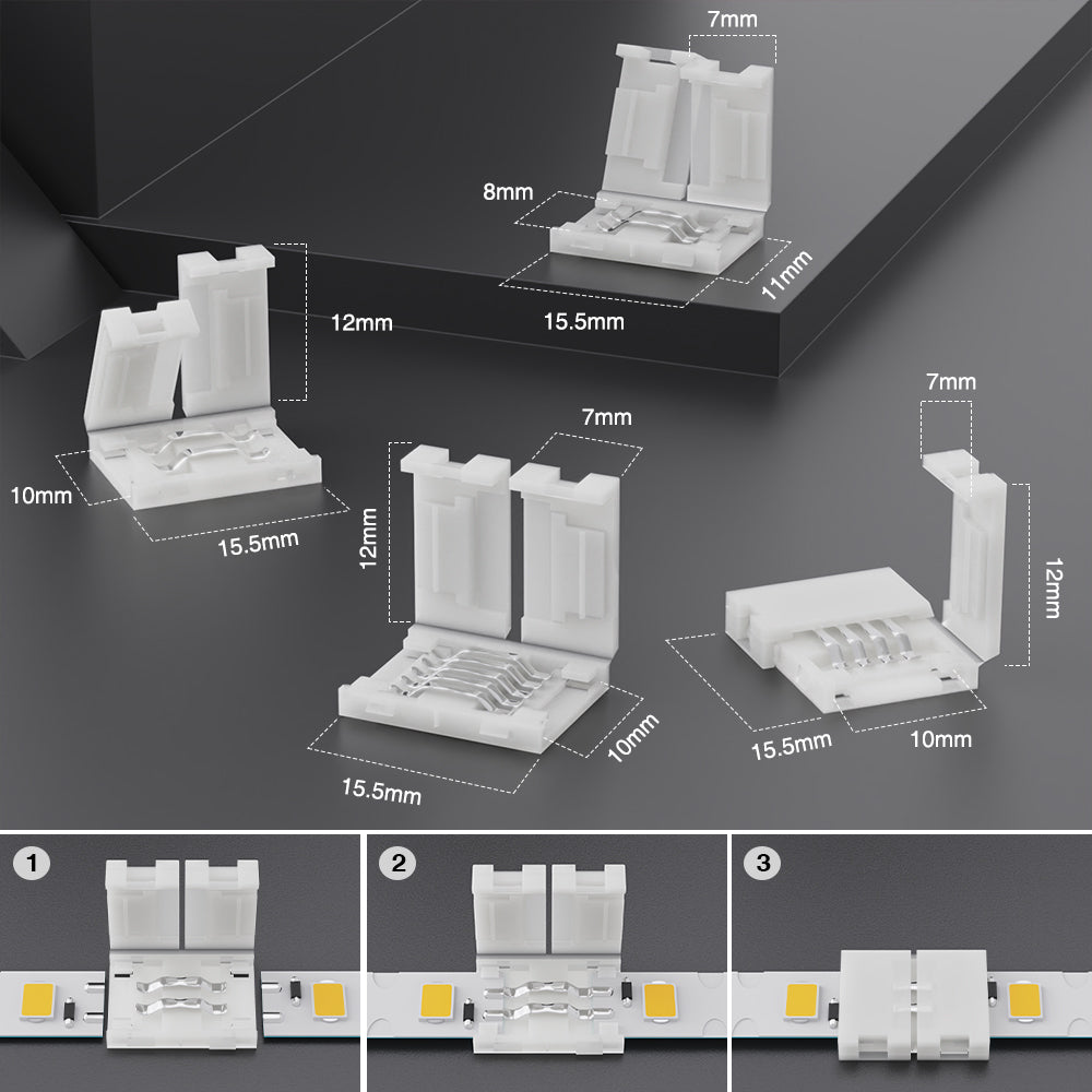 GENGXIN® Conector adaptador de tira de luz - 10 Piezas