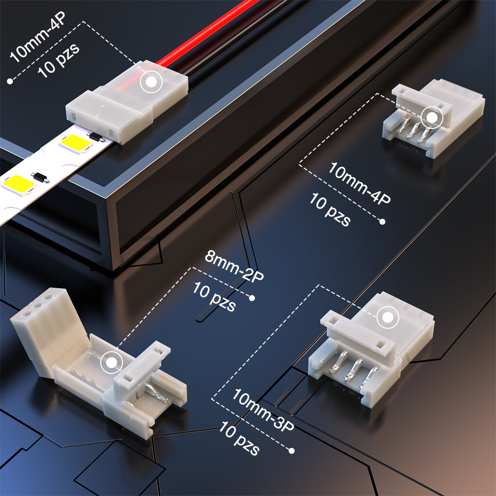 GENGXIN® Conector sin soldadura de Tira de LED-XB-10 piezas