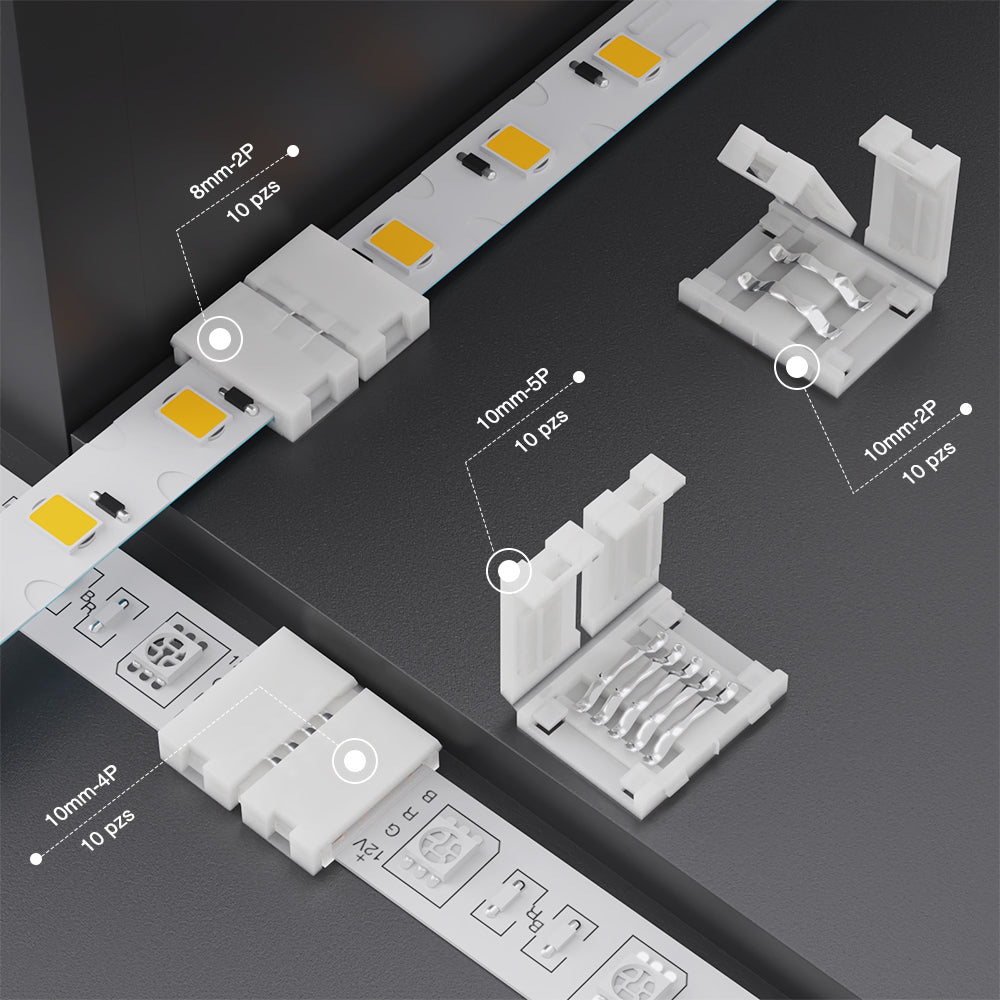 GENGXIN® Conector adaptador de tira de luz - 10 Piezas