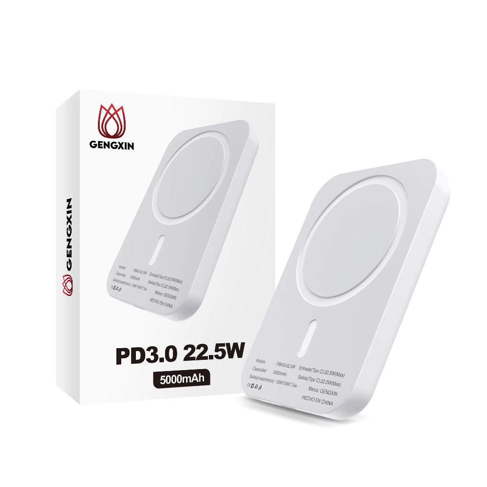 GENGXIN® PowerBank 5000 mAh inalámbrico magnético - PD3.0 - (Sólo para exhibición)