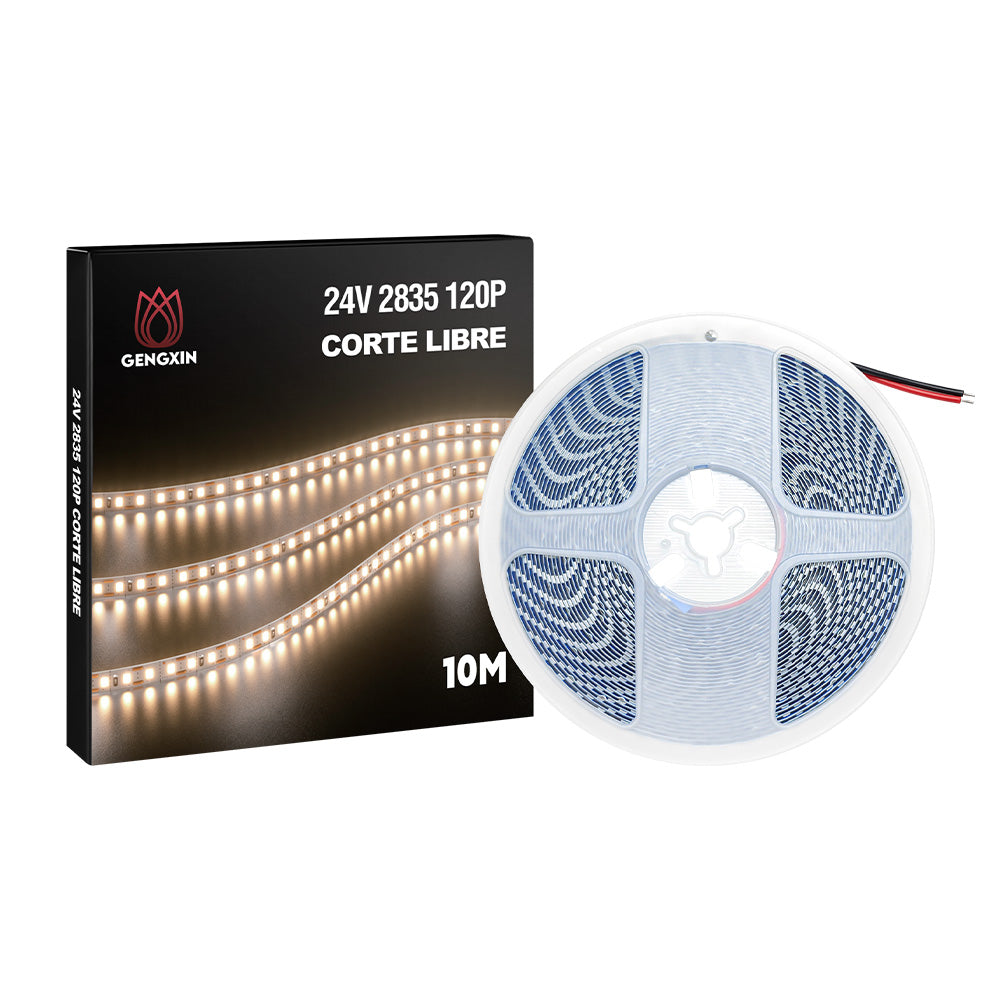 GENGXIN® Tira de LED Corte Libre 24V 2835/120P 10M