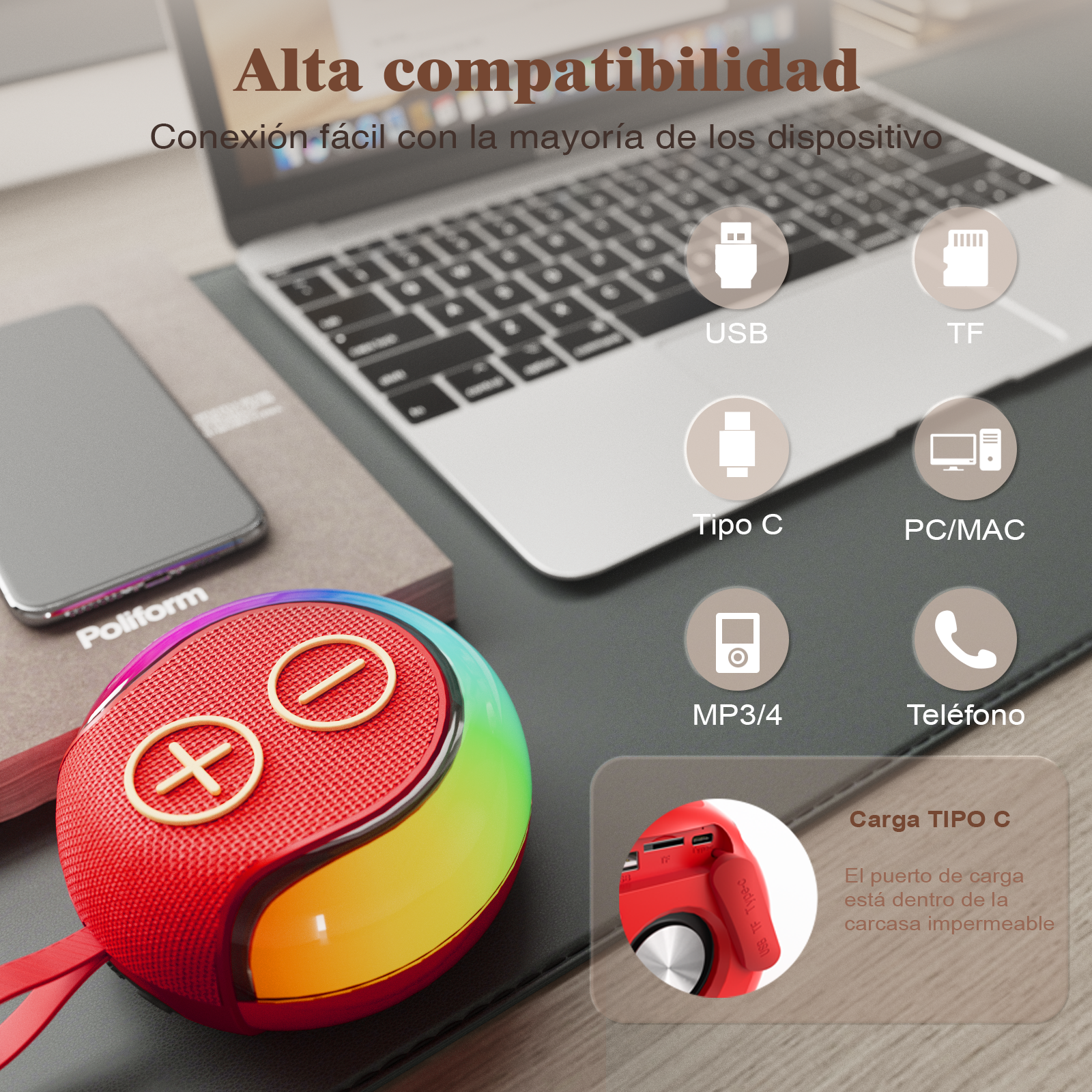 GENGXIN® Bocina Inalambrica GX-B03 - (Sólo para exhibición)