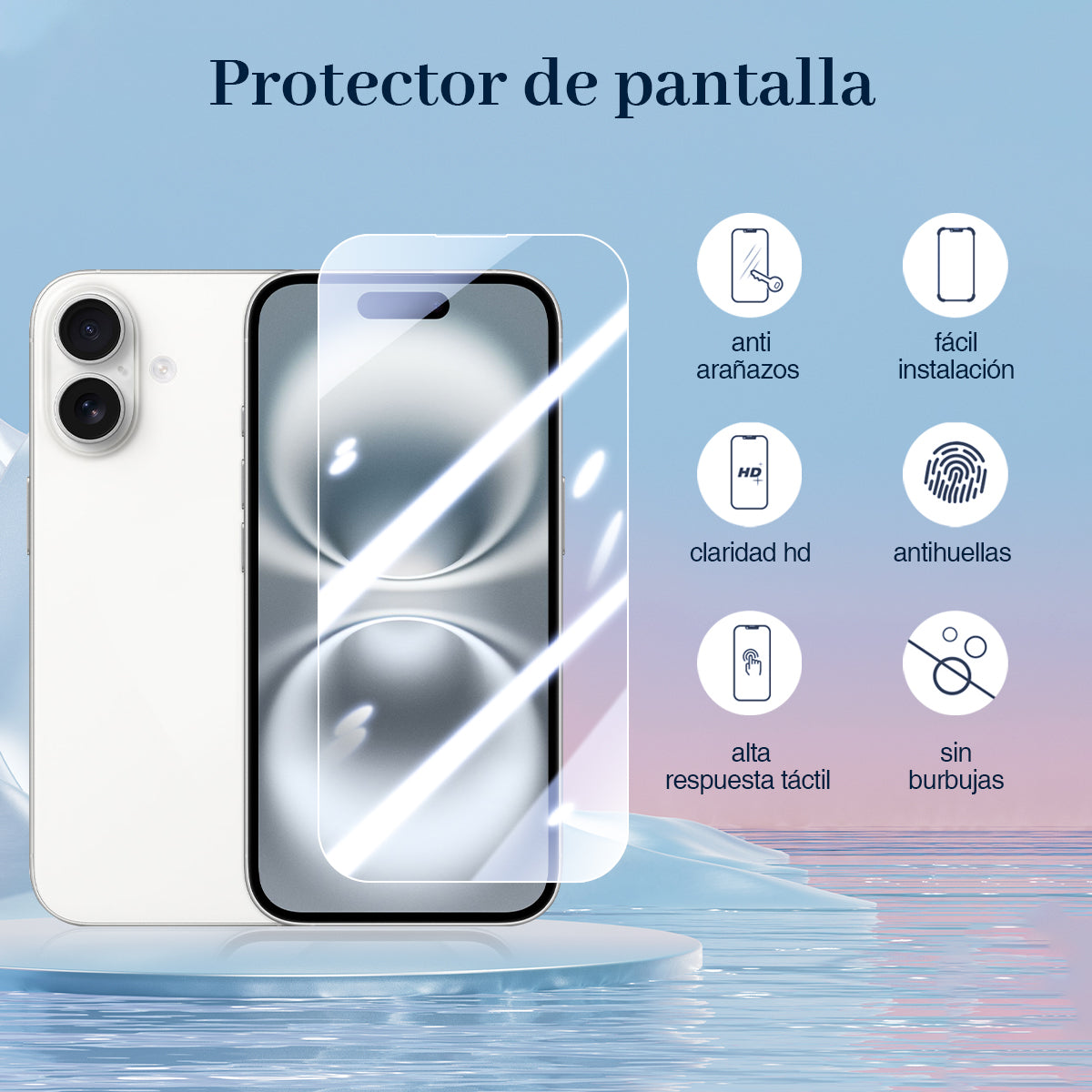 GENGXIN® Mica HD para iPhone(Tenga en cuenta el modelo) -10 piezas
