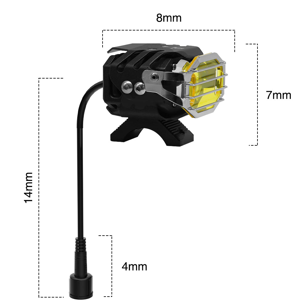 GENGXIN® Lupa Redondo - Moto U112 BLANCA+AMBAR - (Sólo para exhibición)