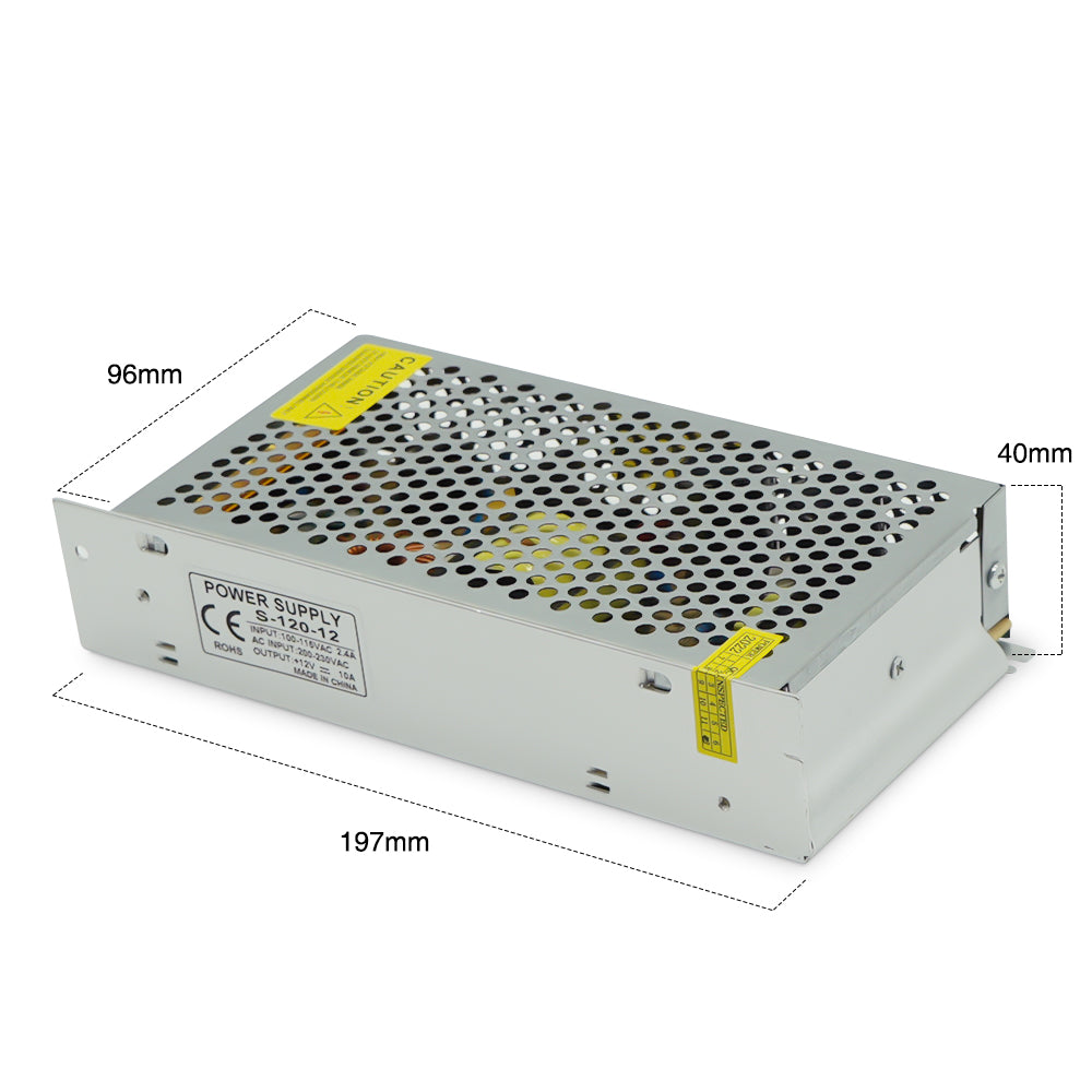 GENGXIN® Fuente de alimentación conmutada--12V 120W CUADRADO