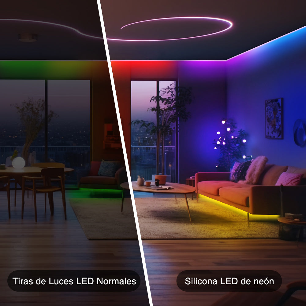 GENGXIN® Tira de LED Flex Neon Bilateral 24V 3535/96P 10 mts - Rayo