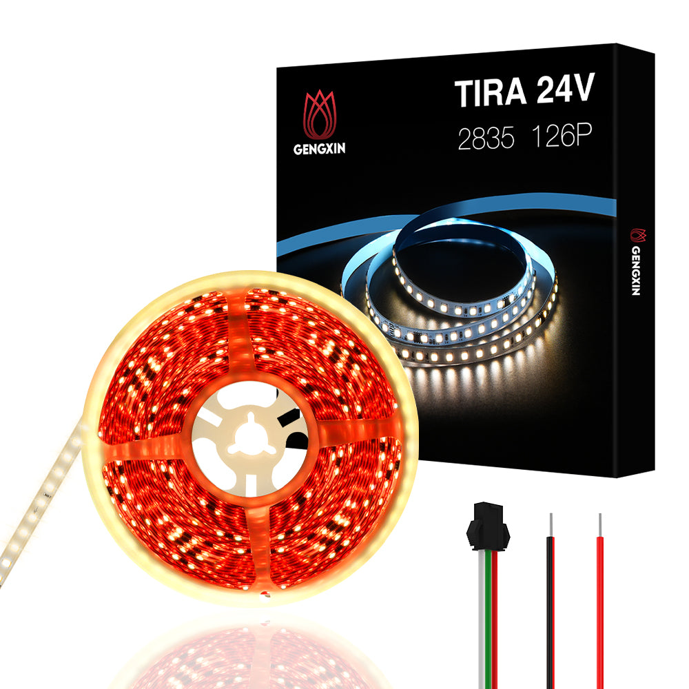 GENGXIN® Tira De Led Flex 24V 2835/126P 10Mts (Luz de flujo de agua)