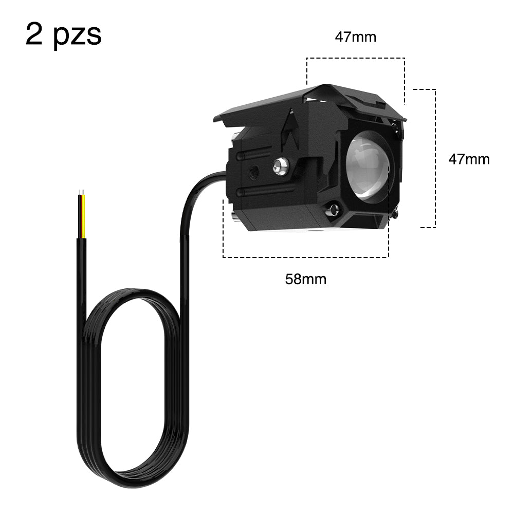 GENGXIN® Lupa Redondo - Moto S18 BLANCA+AMBAR - (Sólo para exhibición)