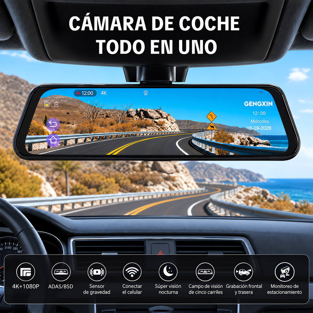 GENGXIN® Grabadora Para Auto-GX-GR02- (Sólo para exhibición)