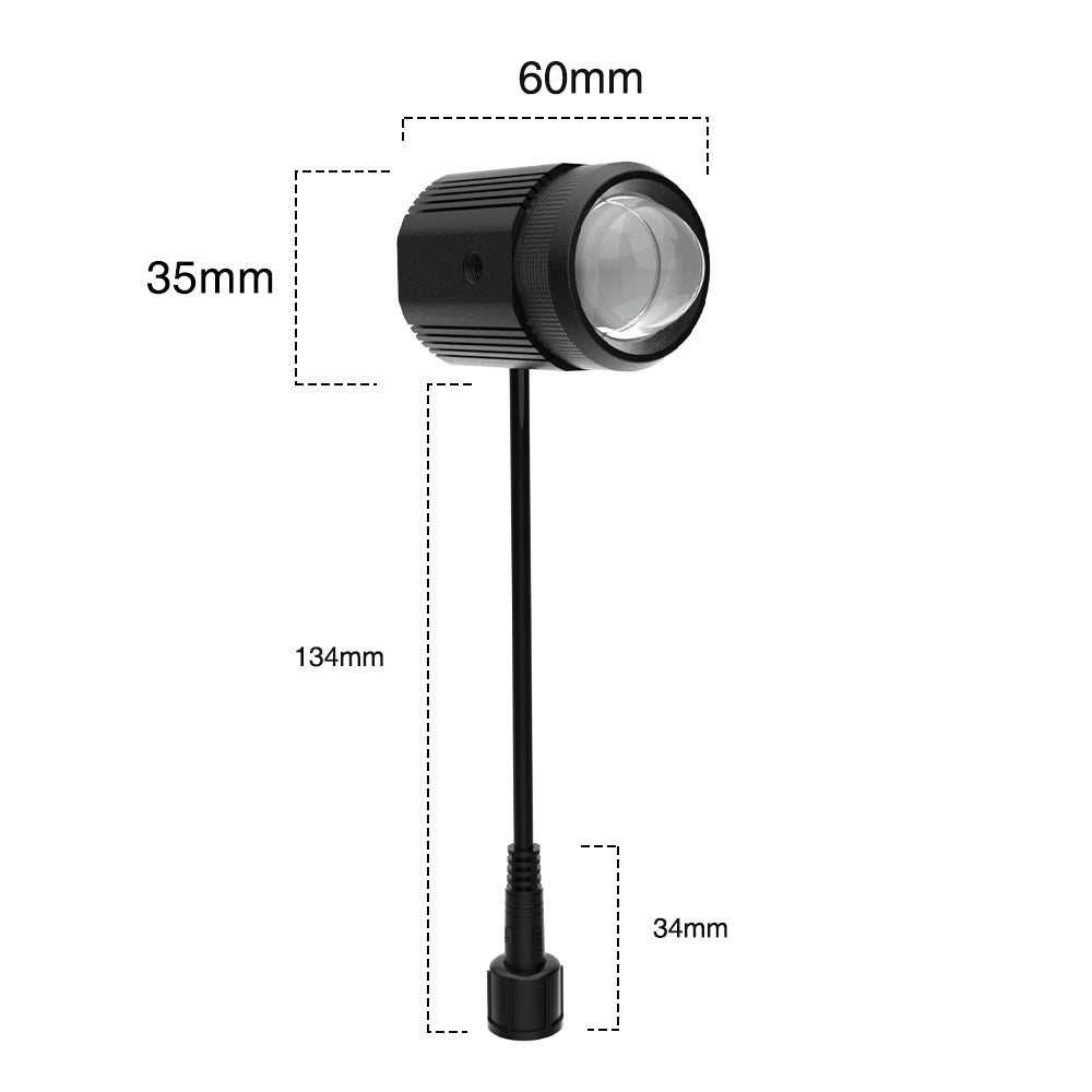 GENGXIN® Lupa Redondo - Moto U94 BLANCA+AMBAR - (Sólo para exhibición)