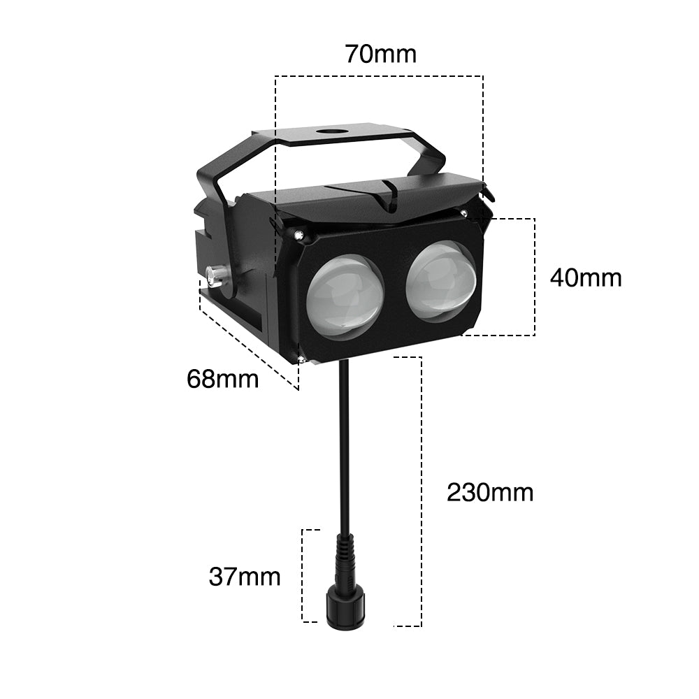 GENGXIN® Lupa Redondo - Moto D17 BLANCA+AMBAR - (Sólo para exhibición)