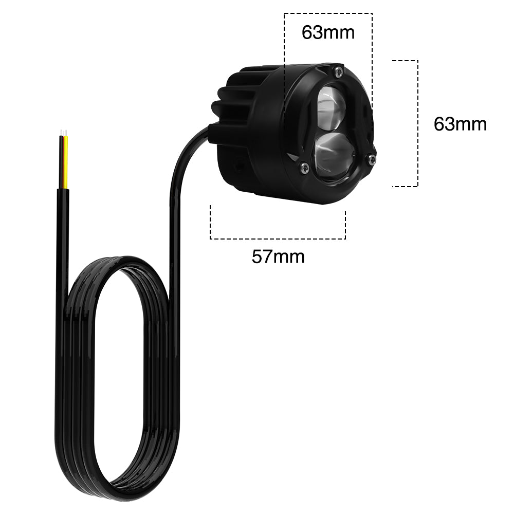 GENGXIN® Faro Redondo - GZD D12 BLANCA+AMBAR - (Sólo para exhibición)