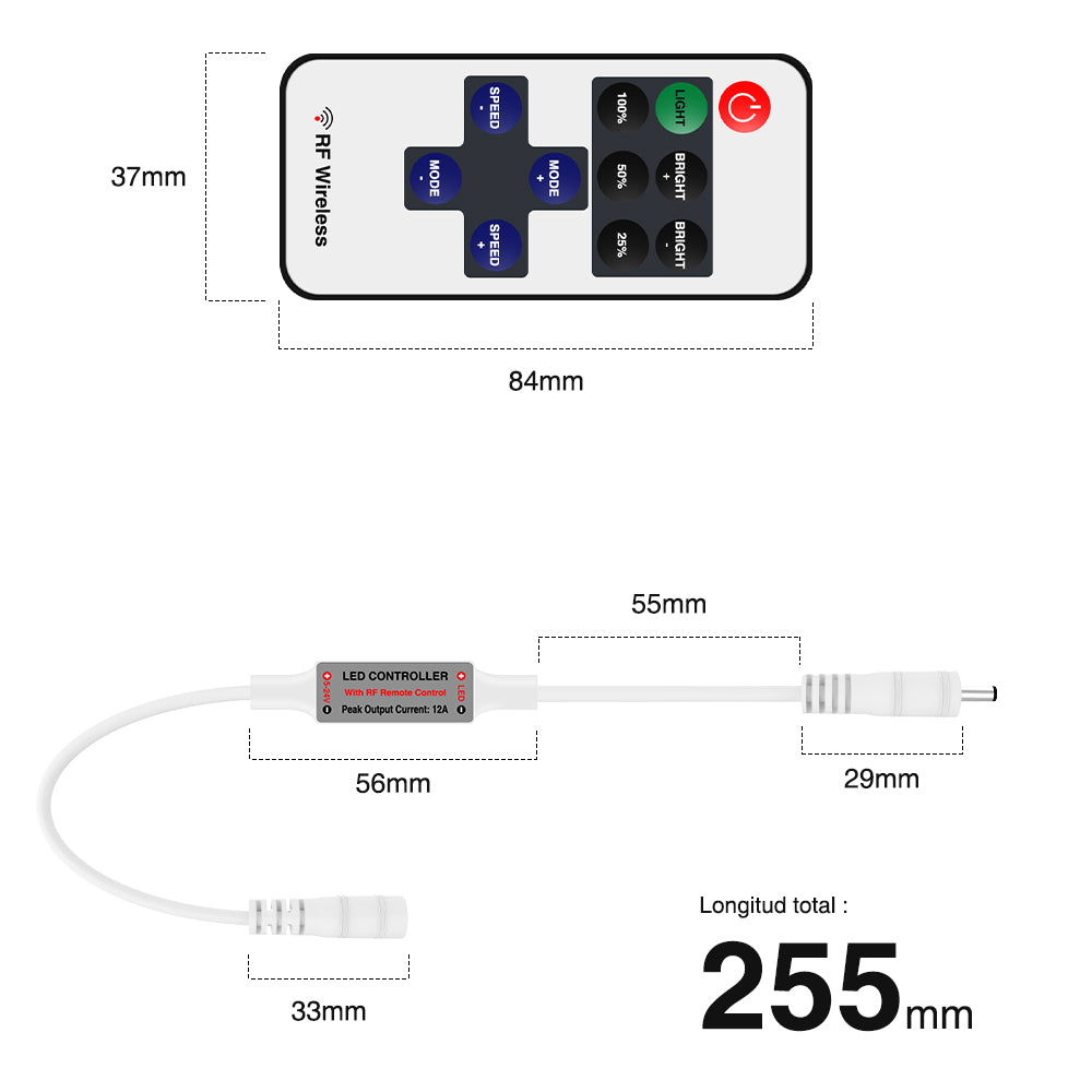 GENGXIN® Controlador de atenuación monocromático (Con control remoto)
