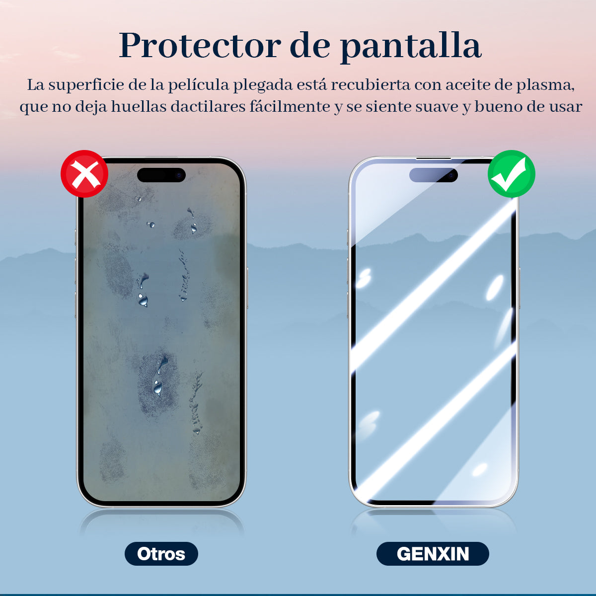 GENGXIN® Mica HD para iPhone(Tenga en cuenta el modelo) -10 piezas