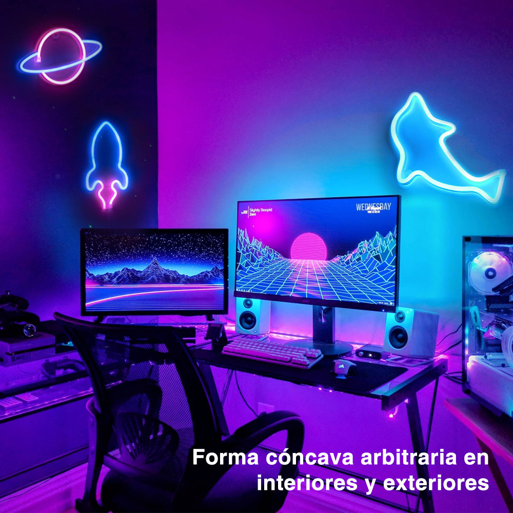 GENGXIN® Tira de LED Flex 2da Generacion Neon RGB 12V 3838/96P 10M-8MM