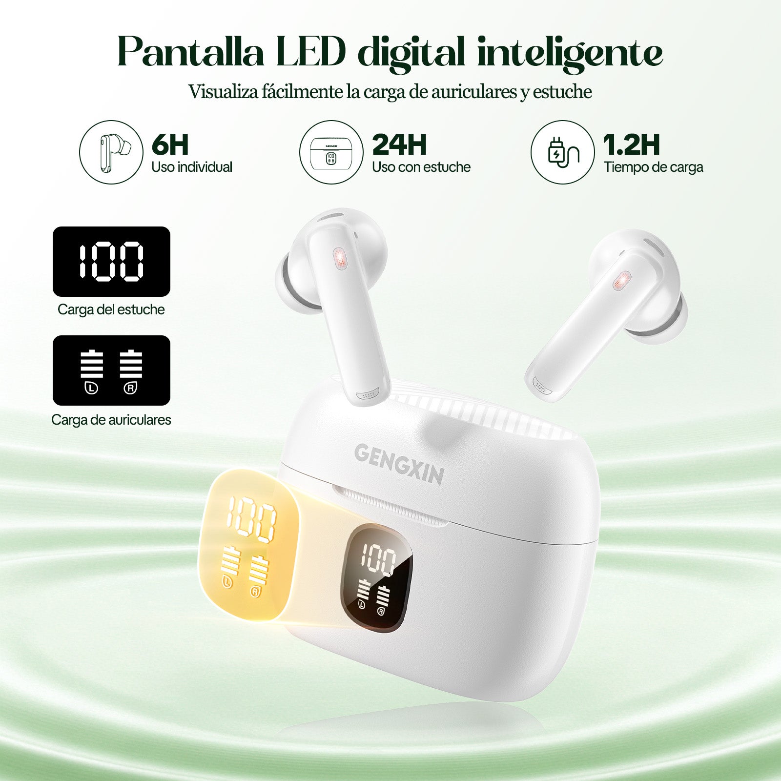 GENGXIN® Auriculares de gancho GX-T12 Cancelacion de ruido- (Sólo para exhibición)