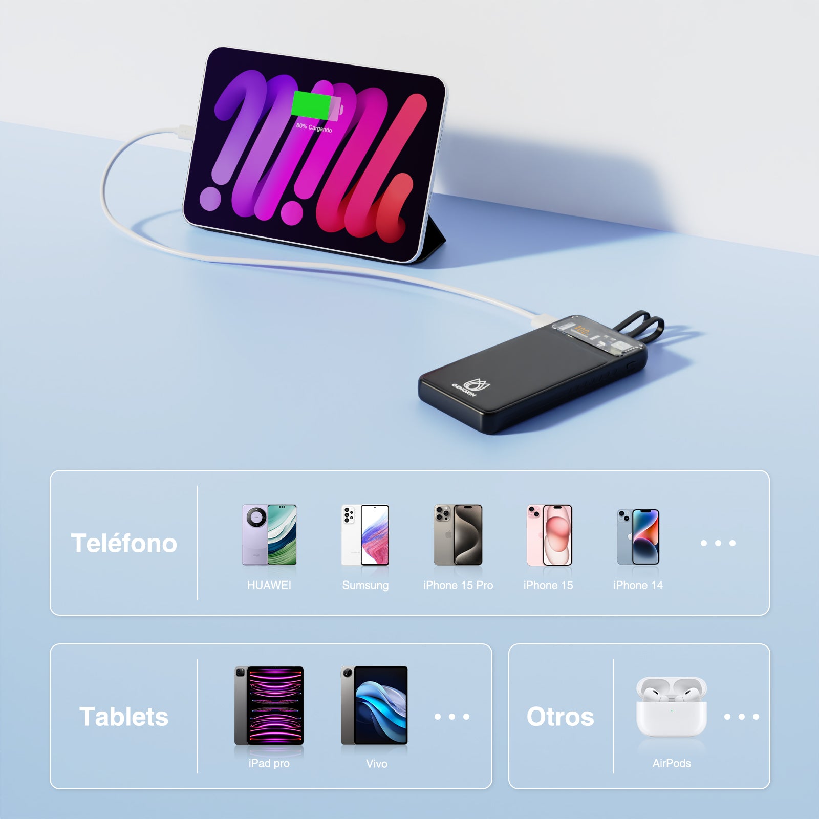 GENGXIN® PowerBank-GX-PD10A/PD20A - (Sólo para exhibición)