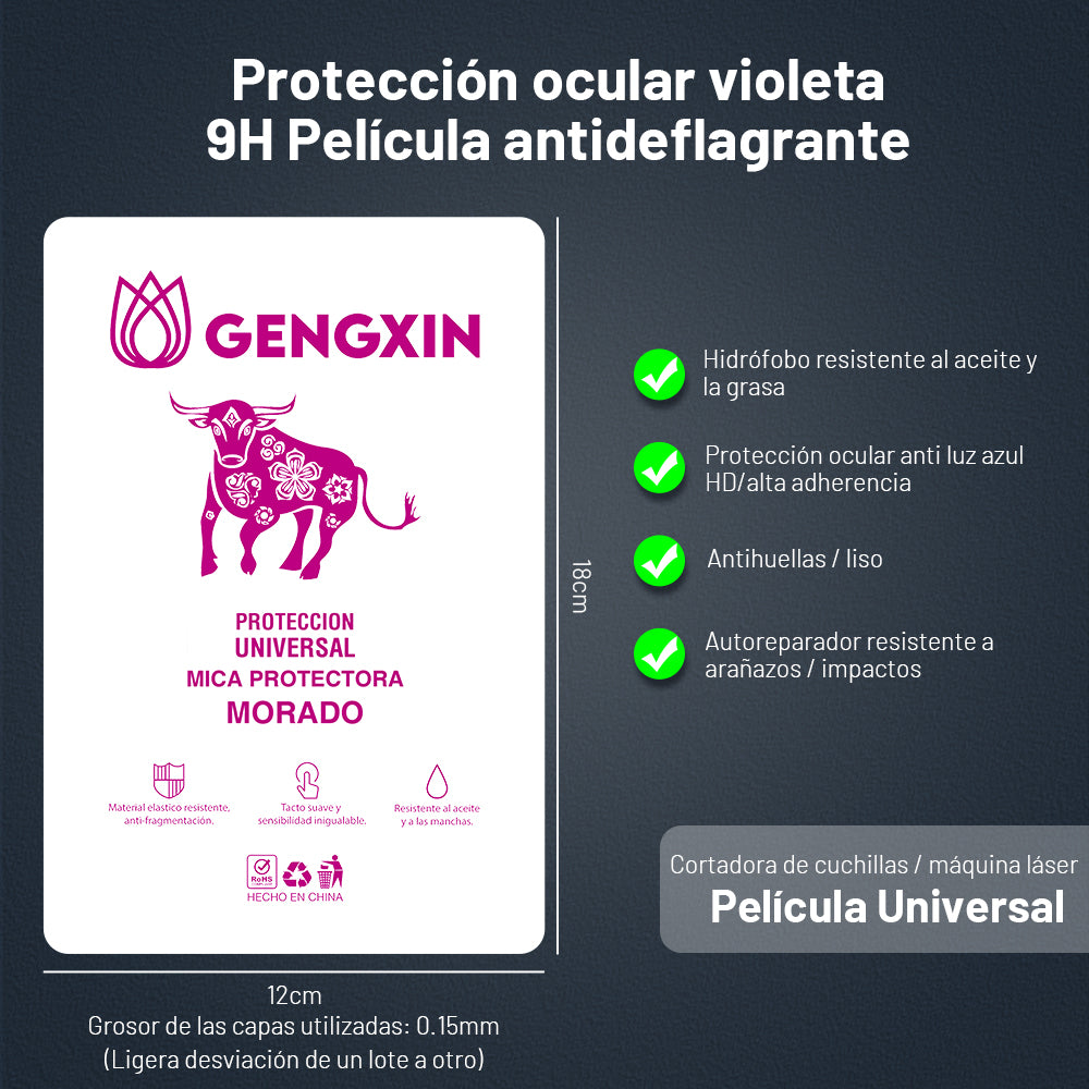 GENGXIN® Mica Hidrogel-50 piezas - (Sólo para exhibición)