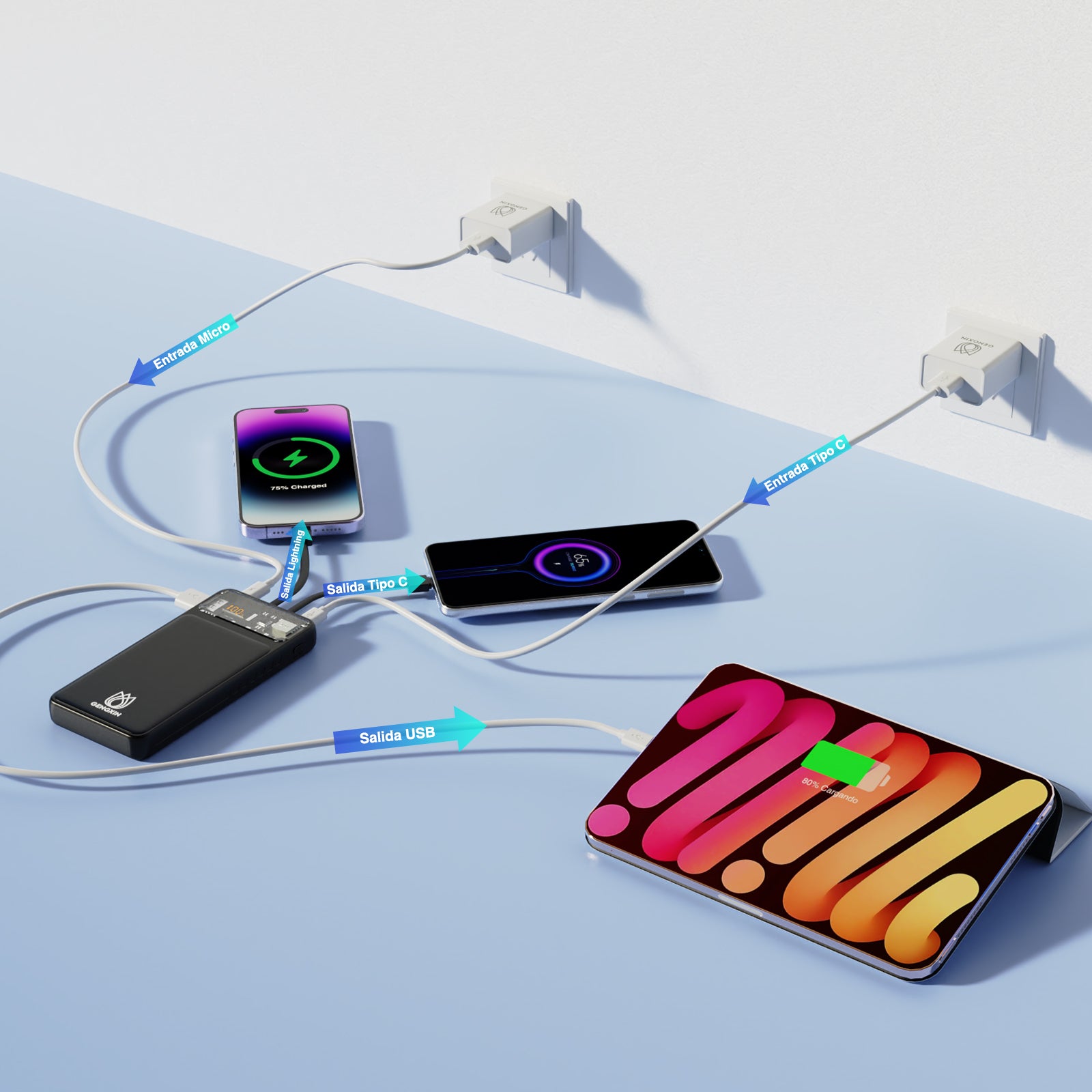 GENGXIN® PowerBank-GX-PD10A/PD20A - (Sólo para exhibición)