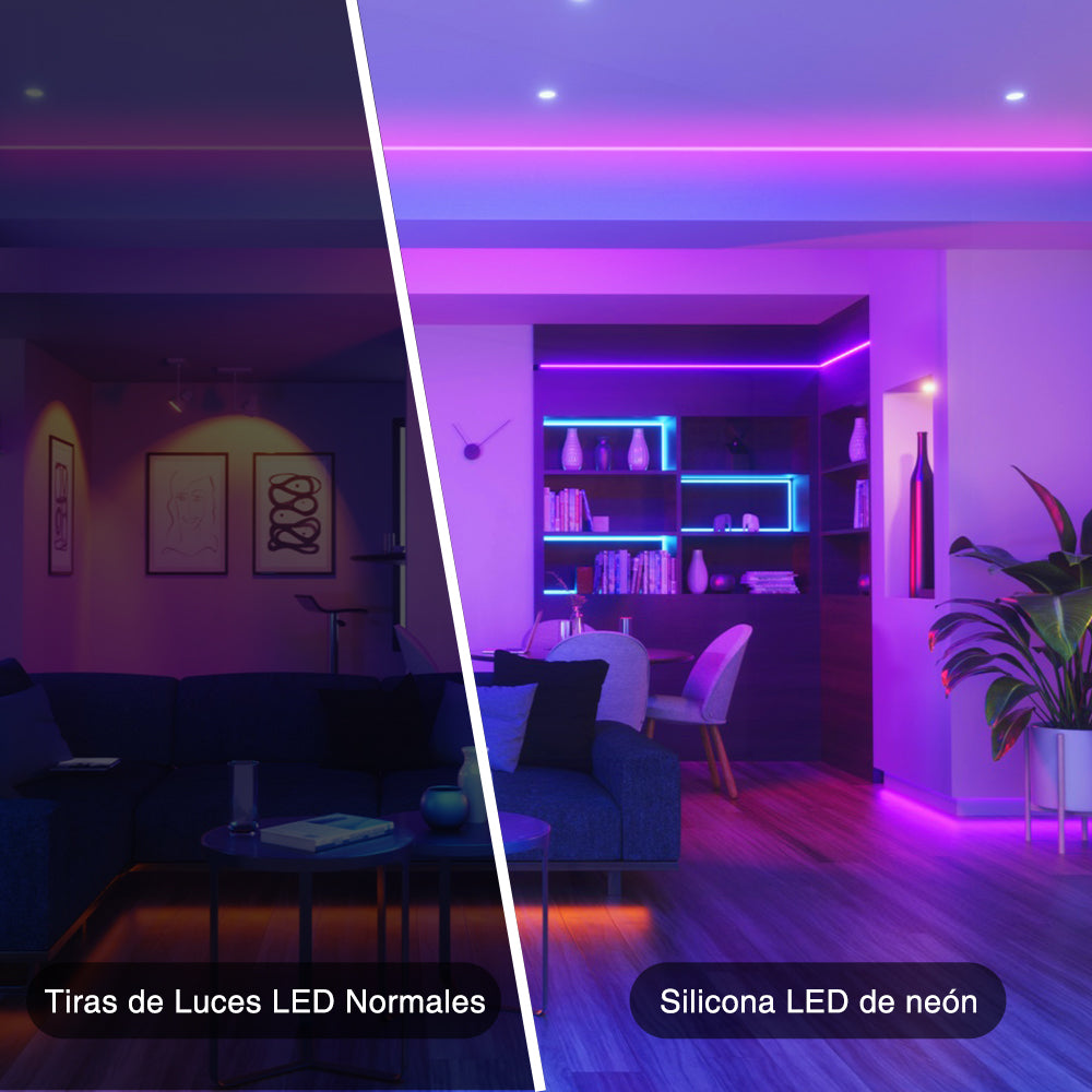 GENGXIN® Tira de LED Flex Neon Bilateral 24V 2835/120P 10 mts