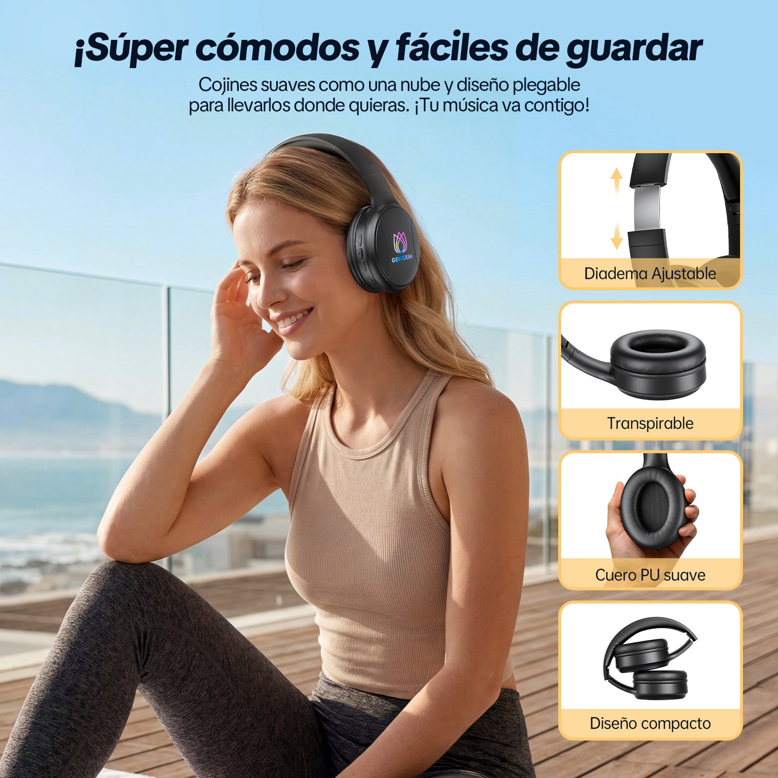 GENGXIN® Audifonos Inalambricos GX-H03 - (Sólo para exhibición)