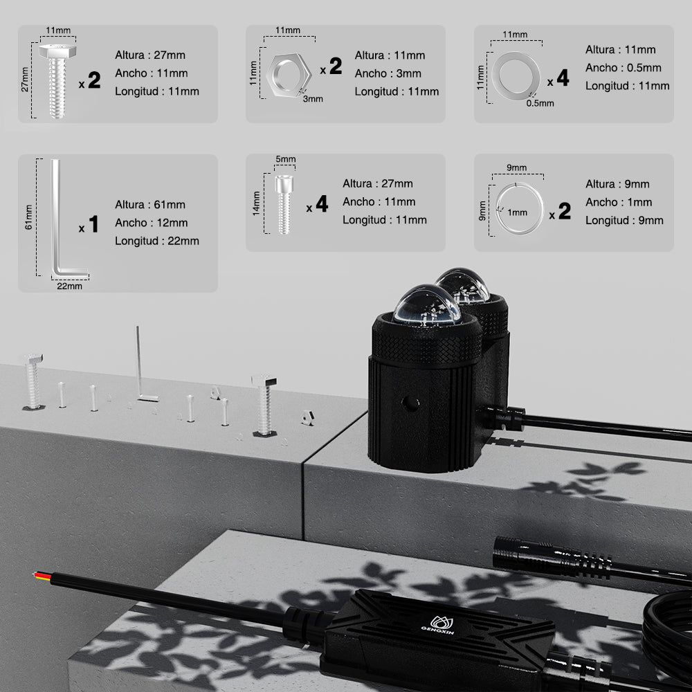 GENGXIN® Lupa Redondo - Moto U94-2T BLANCA+AMBAR - (Sólo para exhibición)