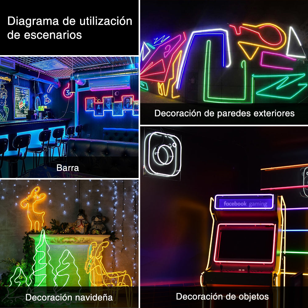GENGXIN® Tira de LED Flex 2da Generacion Neon 12V 2835/120P 20M-6MM